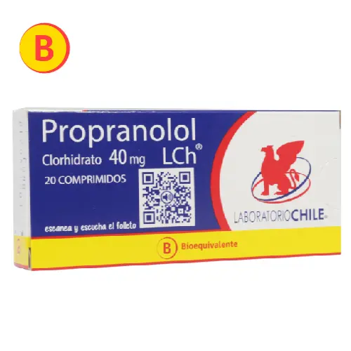 Propranolol 40 mg x 20 Comprimidos (LCh)