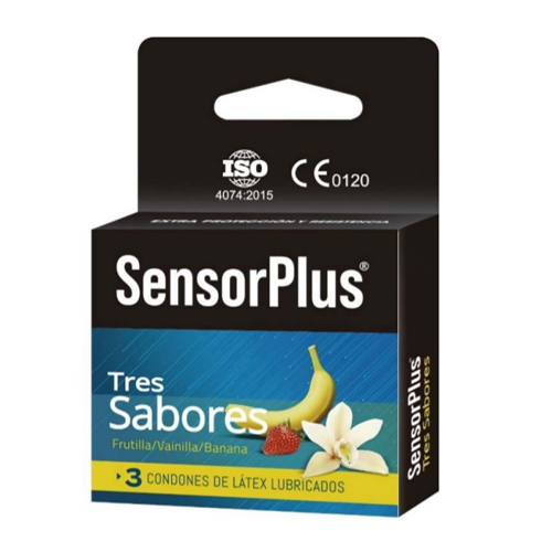 Preservativo Sensor Sabores x 3 unidades