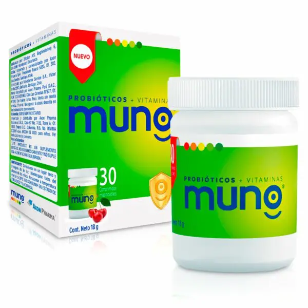 Product image of Muno Probioticos + Vitaminas X 30 Comprimidos Masticables