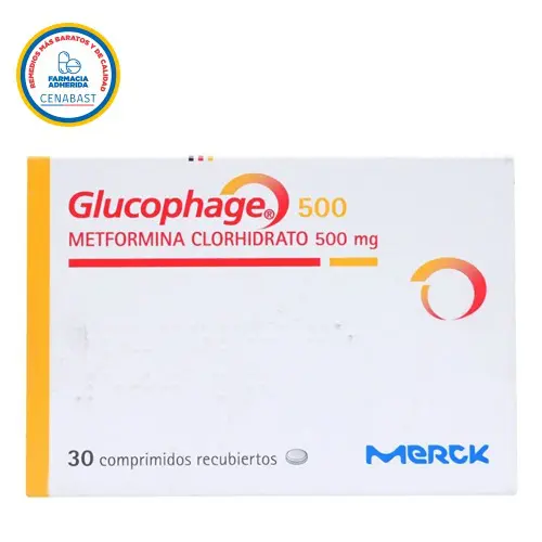 Product image of Glucophage 500mg x 30 (Merck) (Cenabast)