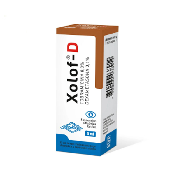 Product image of Xolof-D tobramicina 0,3% dexametasona 0,1%  5ml DESCUENTO