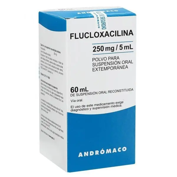 Flucloxacilina Jarabe 250 mg/5 ml x 60 ml (Andrómaco)