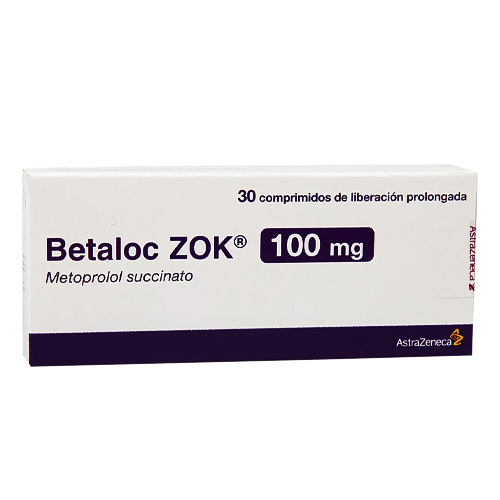 Betaloc Zok 100 mg x 30 comprimidos de liberación prolongada (Astrazeneca)