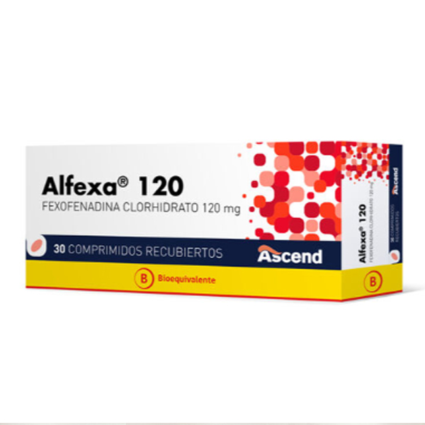 Product image of Alfexa fexofenadina 120 mg caja 30 Comp. recubiertos Ascend