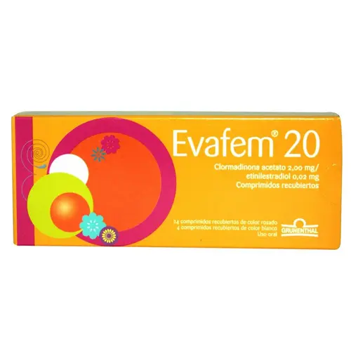 Product image of Evafem-20 X28 comprimidos recubiertos (Grunenthal)