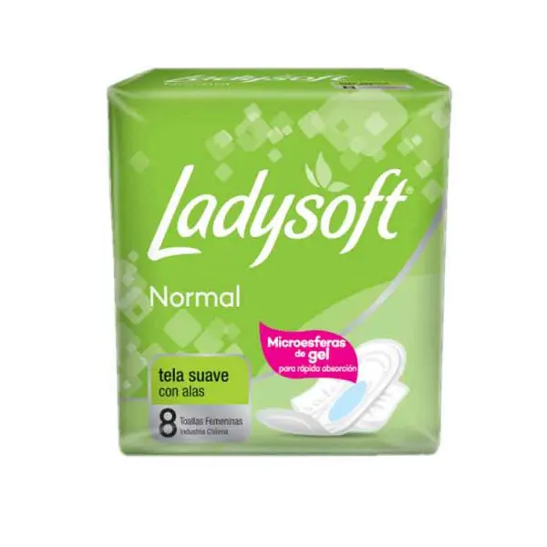 Product image of Ladysoft Toallas Higiénicas Normal Tela Suave Con Alas x 8