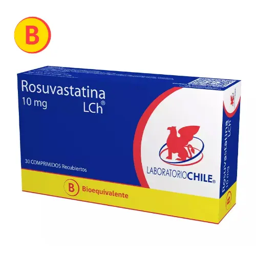 Rosuvastatina 10 mg x 30 comprimidos recubiertos Laboratorios Chile