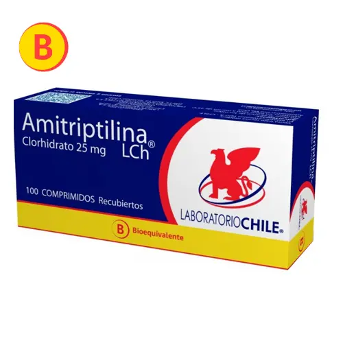 Product image of Amitriptilina 25 mg x 100 comprimidos recubiertos (LCh)