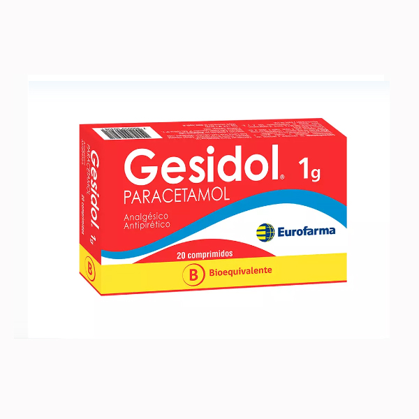 Paracetamol Gesidol 1gr 20 Comprimidos