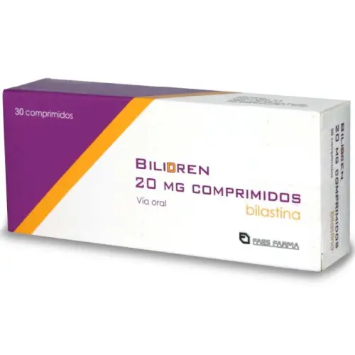 BILIDREN  Bilastina 20 mg  x 30 Comprimidos bucodispersables