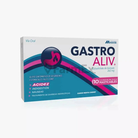 Product image of GastroAliv 262 mg x 10 comprimidos