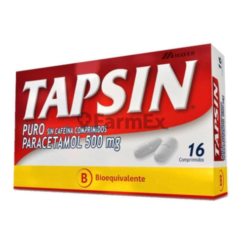 Product image of Tapsin Puro Paracetamol 500 mg x 16 comprimidos