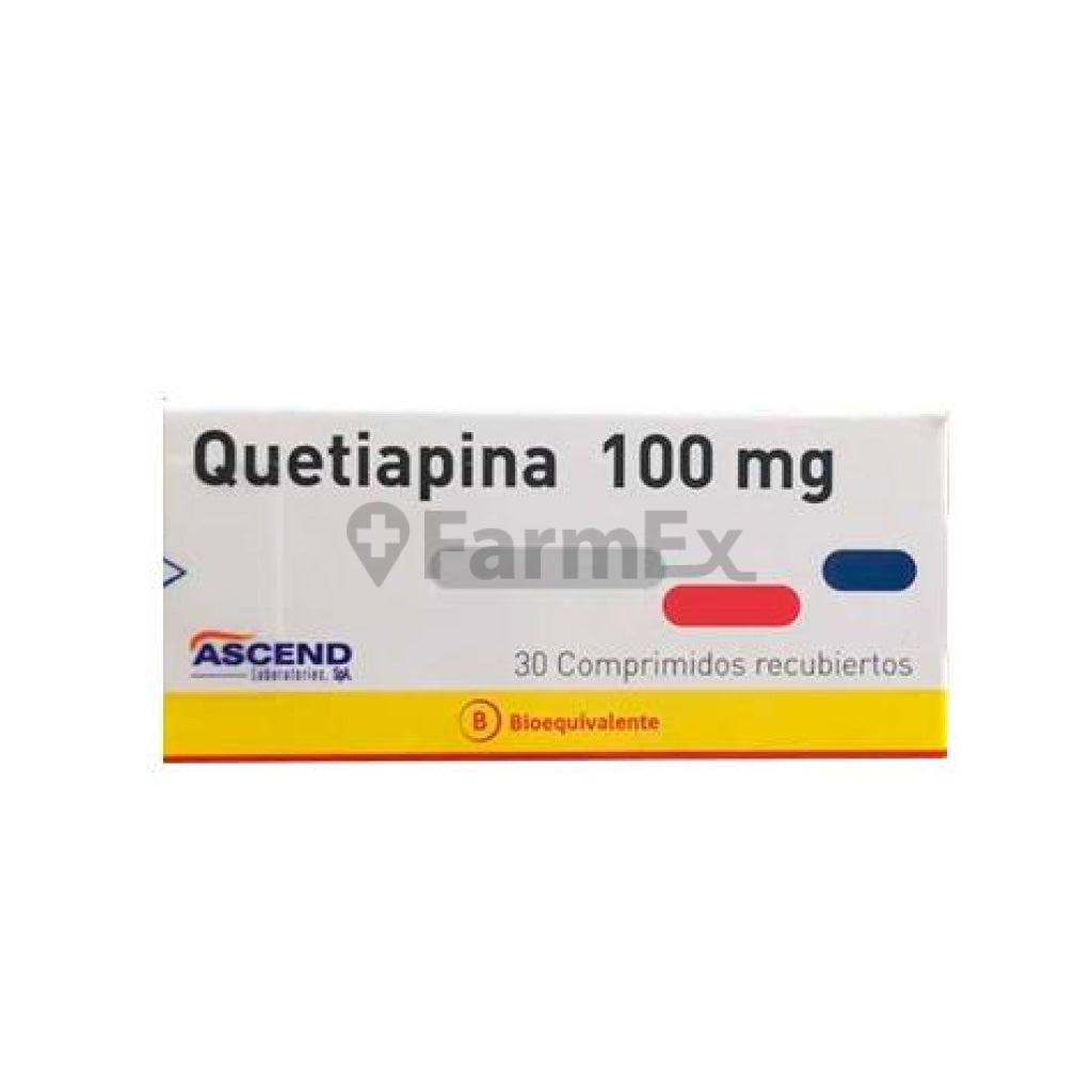 Product image of Quetiapina 100 mg x 30 comprimidos