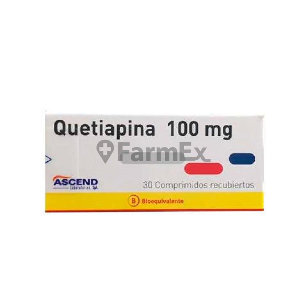 Product image of Quetiapina 100 mg x 30 comprimidos "Ley Cenabast"