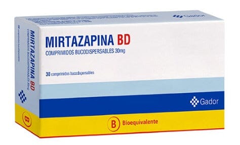 Product image of Mirtazapina BD 30 mg x 30 comprimidos bucodispersables