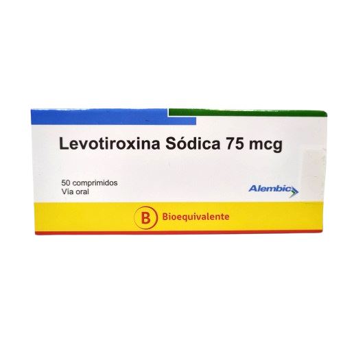 Product image of Levotiroxina 75 mcg x 50 comprimidos