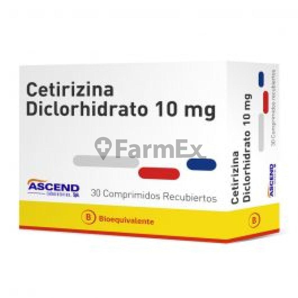 Product image of Cetirizina Diclorhidrato 10 mg x 30 comprimidos