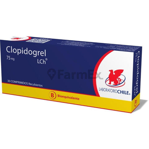 Product image of Clopidogrel 75 mg x 30 comprimidos