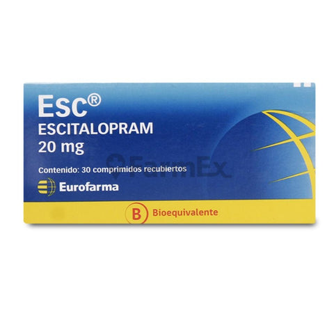 Product image of Esc Escitalopram 20 mg x 30 comprimidos
