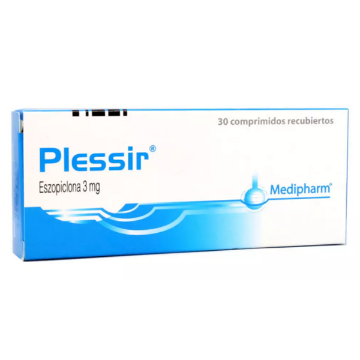 Product image of PLESSIR 3 MG 30 COMPRIMIDOS RECUBIERTOS (ESZOPICLONA)