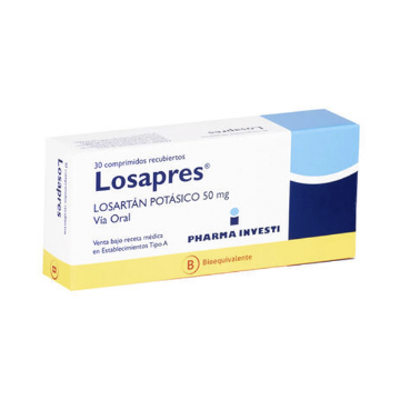 Product image of Losapres 50 Mg 30 Comprimidos Recubiertos