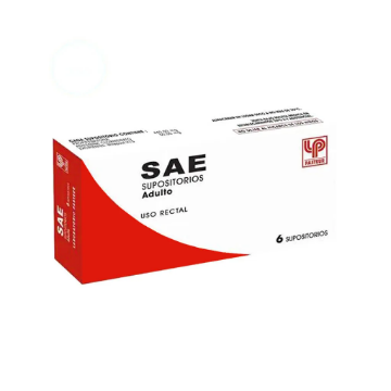 Product image of Sae adultos 440 / 50 mg x 6 supositorios