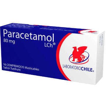 Product image of Paracetamol 80 mg x 16 comprimidos masticables