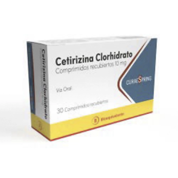 Product image of Cetirizina 10 mg x 30 comprimidos recubiertos