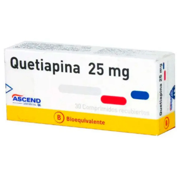 Product image of Quetiapina 25 mg x 30 comp recubiertos