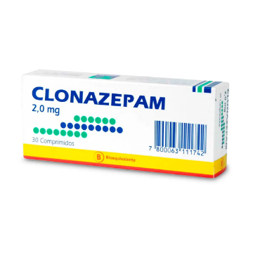 Product image of Clonazepam 2 mg x 30 comprimidos