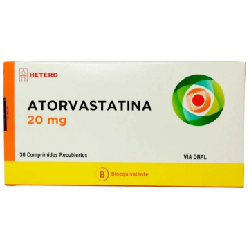 Product image of ATORVASTATINA 20 MG X 30 COMP. REC.