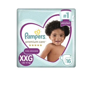 Product image of Pampers prem care xxg x 16 pañales