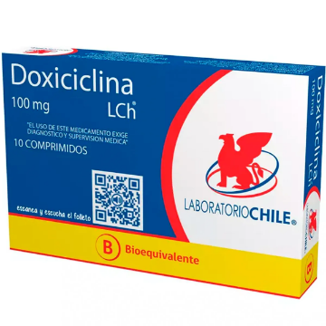 Product image of Doxiciclina 100 mg x 10 comprimidos