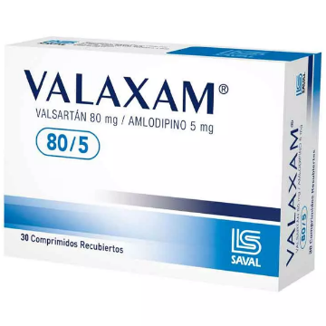 Product image of VALAXAM 80/5 MG 30 COMPRIMIDOS RECUBIERTOS (VALSARTAN+AMLODIPINO)