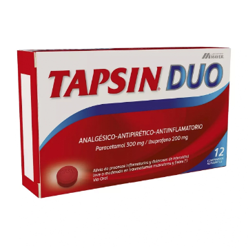 Product image of TAPSIN DUO X 12 COMP (PARACETAMOL+IBUPROFENO ) [300/200MG]