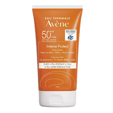 Product image of Avene eau thermale intense protect solar SPF50+ sin perfume resistente al agua piel sensible x 150 ml