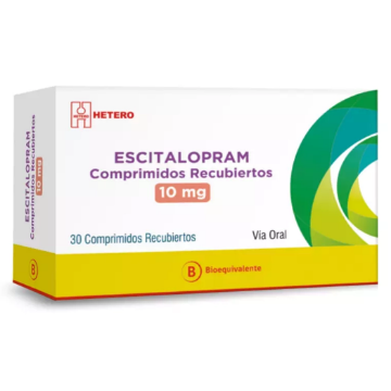 Product image of ESCITALOPRAM 10 MG X 30 COMP. REC.