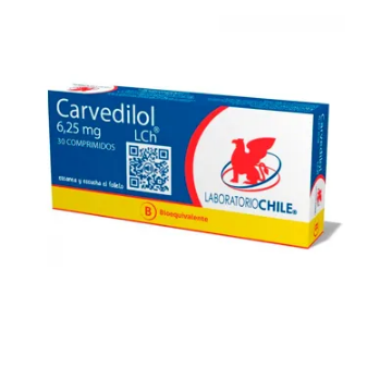 Product image of Carvedilol 25 mg x 30 comprimidos