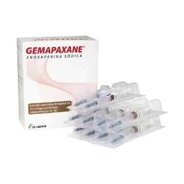 Product image of GEMAPAXANE SOL INY 80MG / 0,8ML X 10 JERINGAS PRELLENADAS