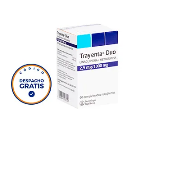 Product image of Trayenta duo 2,5 / 1000 mg x 60 comprimidos