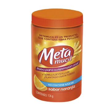 Product image of METAMUCIL 53,47% NARANJA POLVO SOLUCION ORAL 174 G. (PLANTAGO OVATA)