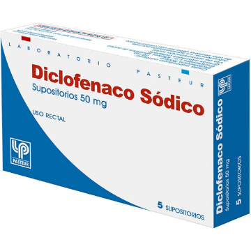 Product image of Diclofenaco sódico 50 mg x 5 supositorios