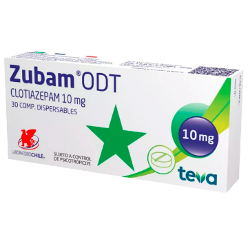 Product image of Zubam ODT 10 mg x 30 comprimidos dispersables