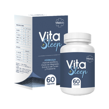 Product image of VITASLEEP 60 CAPSULAS [VITALAB] (HIDROXITRIPTOFANO+PIRIDOXINA+CACAO+MAGNESIO OXIDO)