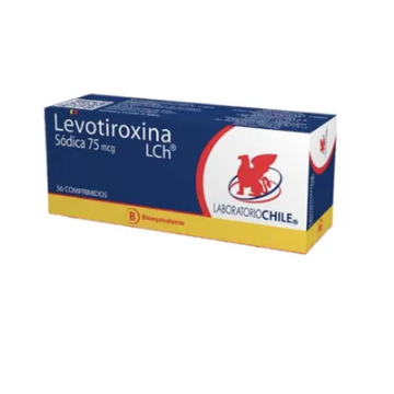 Product image of Levotiroxina 75 mcg x 56 comprimidos