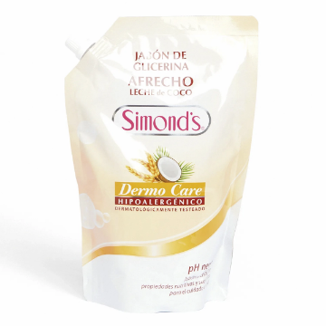 Product image of SIMONDS DERMO CARE AFRECHO LECHE COCO HIPOALERG. JABON CREMOSO 750 ML