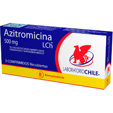 Product image of Azitromicina 500 mg x 3 comprimidos recubiertos