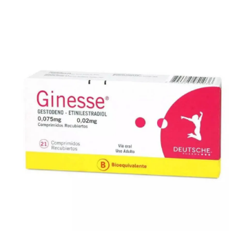 Product image of Ginesse 0,075 / 0,02 mg x 21 comprimidos recubiertos