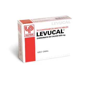 Product image of Levucal 500 mg x 30 comprimidos masticables