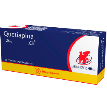 Product image of Quetiapina 100 mg x 30 comprimidos recubiertos